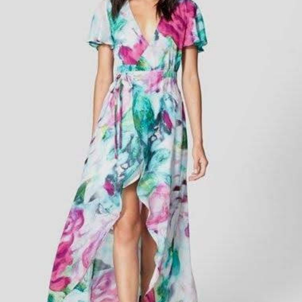 June & Hudson Color Splash High Low Wrap